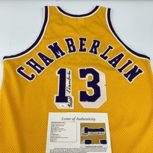 Wilt Chamberlain Signed Authentic Champion Los Angeles Lakers Jersey JSA COA