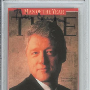 President Bill Clinton SIGNED AUTOGRAPHED Time Man of the Year Cut PSA DNA COA