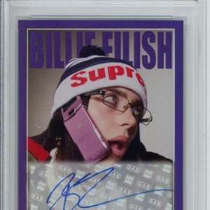 Billie Eilish x COMPLEX GAS Card AUTOGRAPH SIGNED Purple Foil 13/25 PSA MINT 9
