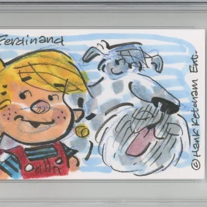 Ron Ferdinand Original Dennis The Menace 1/1 Original Drawing Signed PSA DNA