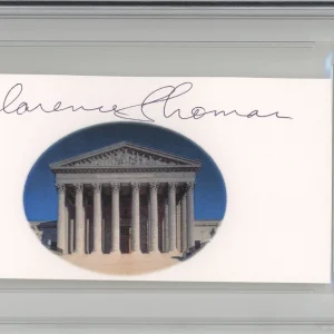 SUPREME COURT JUSTICE CLARENCE THOMAS AUTOGRAPHED CUT PSA DNA COA AUTHENTIC