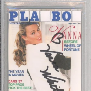 VANNA WHITE WHEEL OF FORTUNE SIGNED PLAYBOY COVER PICTURE CUT PSA DNA COA