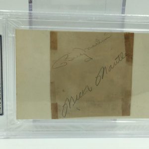 1952 Mickey Mantle Billy Martin Early Career Signed Cut PSA DNA