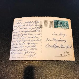 Rare 1955 Bob Grim Rookie Signed Love Letter From Rome New York Yankees JSA COA