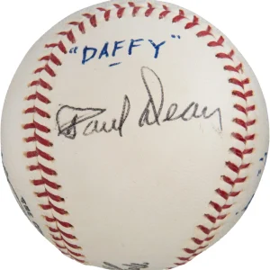 1950 Paul Daffy Dean Single Signed National League Baseball Dizzy Brother JSA