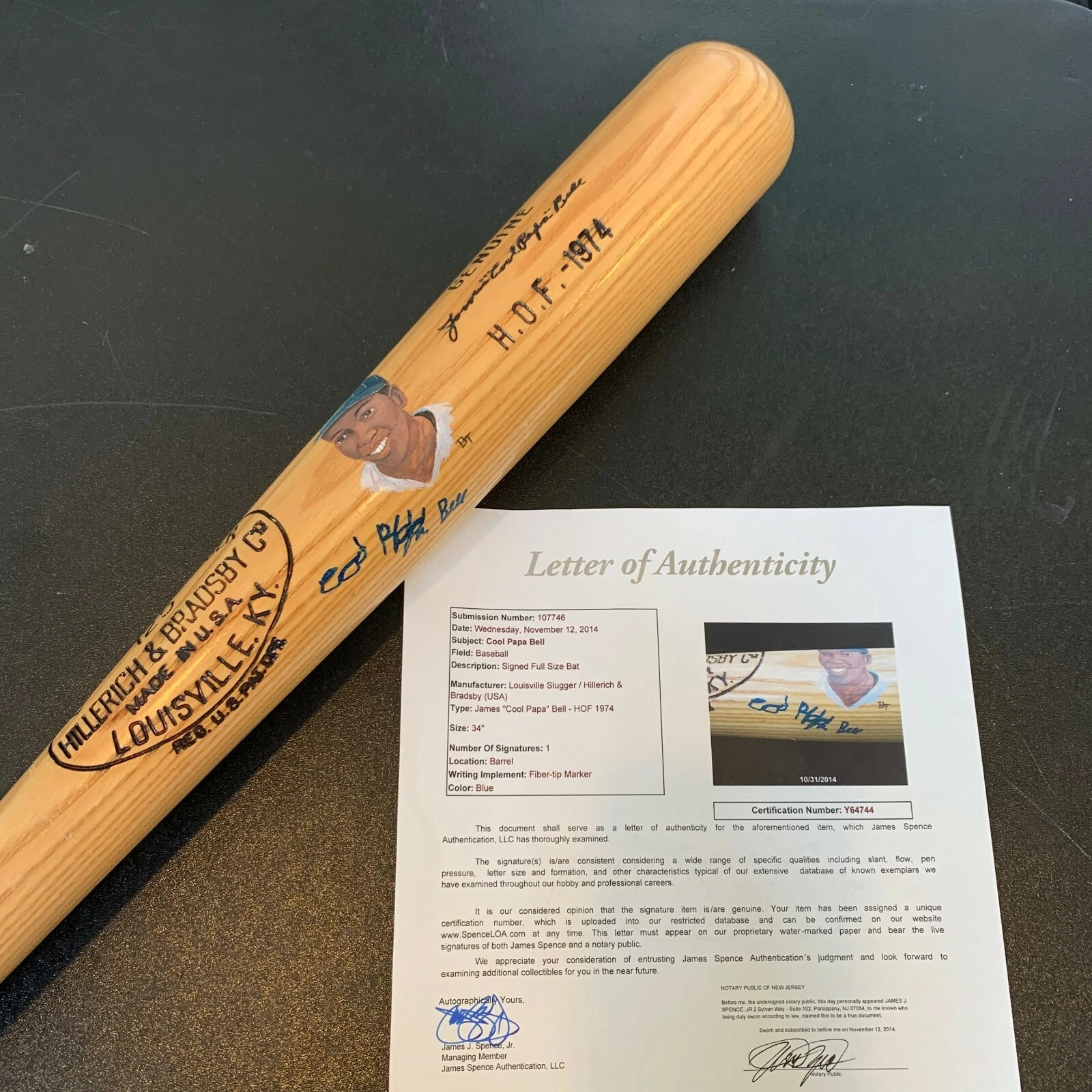 Mickey Mantle Rare One Of A Kind 65 Signed LE Louisville Slugger Over Sized Baseball Bat 11 Uda