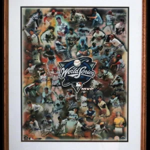 World Series MVP's Signed 22x28 Photo 40 Sigs Derek Jeter Mariano Rivera JSA COA