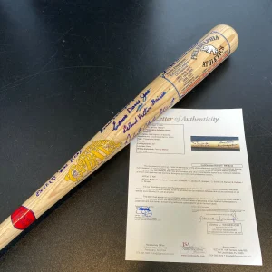 Rare Philadelphia Athletics Legends Full Name Signed Inscribed Bat With JSA COA