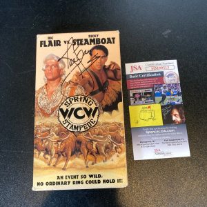 Ric Flair Signed WCW Spring Stampede VHS Movie JSA COA