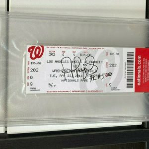 Albert Pujols 500th Home Run Signed Original Full Ticket PSA DNA COA 4-22-2014