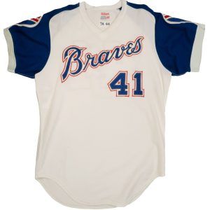 1974 Eddie Mathews Atlanta Braves Game Used Home Jersey MEARS A10