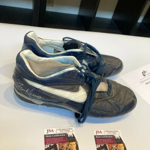 Eric Karros Signed Rookie Game Used Baseball Cleats Los Angeles Dodgers JSA COA