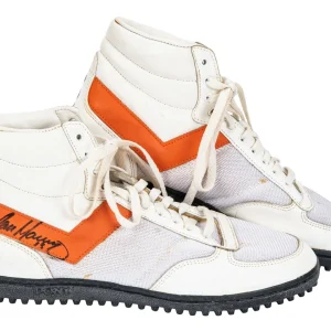 Dan Marino Dual Signed 1986 Game Used Football Shoes MEARS & JSA COA