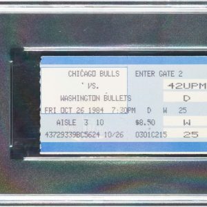 Michael Jordan NBA Debut Original Ticket October 26, 1984 PSA Holy Grail!