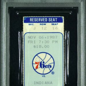 Reggie Miller NBA Debut Ticket November 6, 1987 PSA POP 1!