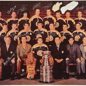 1969-70 Stanley Cup Champion Boston Bruins Team Signed Large 21x36 Photo JSA COA