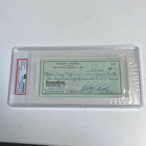 Bill Russell Signed Autographed Bank Check PSA DNA Boston Celtics HOF Legend