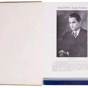 Sam Walton Signed 1936 High School Yearbook Walmart Owner Beckett & JSA COA