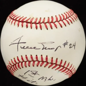 Willie Mays "1st Major League Hit HR Off Spahn 5/28/1951" Signed Baseball JSA