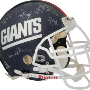 1986 New York Giants Super Bowl Champs Team Signed Full Size Helmet Beckett COA