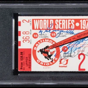 Roberto Clemente Signed 1971 World Series Ticket PSA DNA