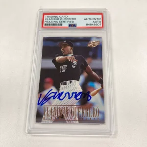 1996 Fleer Excel Vladimir Guerrero Signed Autographed RC Rookie Card PSA DNA