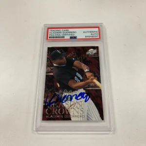 1996 Fleer Excel Vladimir Guerrero Signed Autographed RC Rookie Card PSA DNA