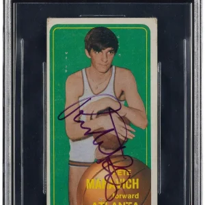 1970 Topps Pete Maravich Signed Autographed Rookie RC  #123 BGS Certified RARE