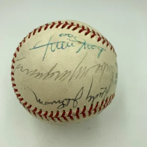 Willie Mays Rube Marquard George Kelly Hall Of Fame Multi Signed Baseball JSA
