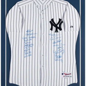 1977 & 1978 New York Yankees World Series Champs Team Signed Jersey Steiner COA