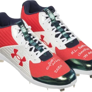 Juan Soto Signed Heavily Inscribed 2020 Game Issued Cleats Beckett Hologram