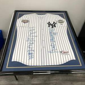 2009 New York Yankees World Series Champs Team Signed Jersey #15/50 Steiner