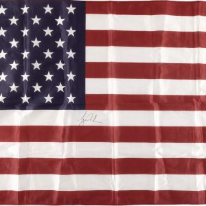 Tiger Woods Signed United States Flag From US Open Championship Game Beckett COA