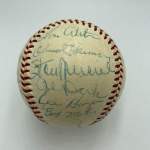 1957 St. Louis Cardinals Team Signed National League  Baseball JSA