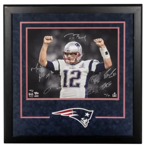2018 New England Patriots Super Bowl Champs Team Signed Photo Tom Brady Fanatics