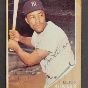 Elston Howard Autographed 1962 Topps #400 Card w/ Beckett LOA