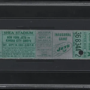 Joe Namath NFL Debut Full Ticket Sept. 18, 1965 One Of Two Known PSA