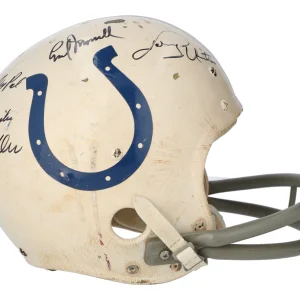 Tom Matte Signed 1970 Baltimore Colts Game Used Helmet Johnny Unitas MEARS