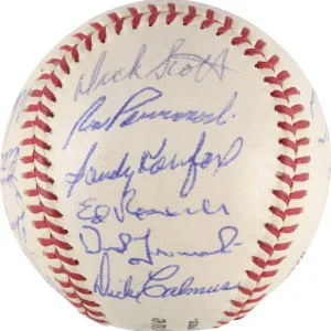 1963 Los Angeles Dodgers World Series Champs Team Signed Baseball Koufax JSA