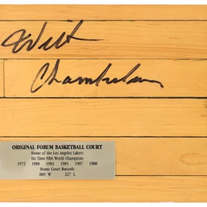 Wilt Chamberlain Signed Original Lakers Forum Basketball Court Floor Beckett COA