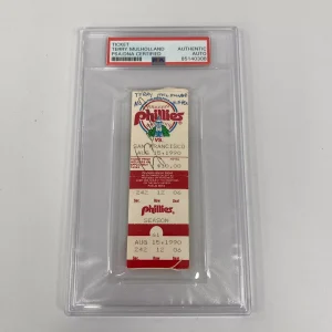 Terry Mulholland Signed No Hitter August 15, 1990 Original Phillies Ticket PSA