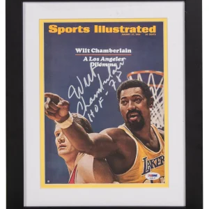 Wilt Chamberlain "HOF 1978" Signed Sports Illustrated PSA DNA Graded 10 GEM MINT