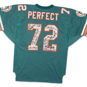 1972 Miami Dolphins Super Bowl Champs Team Signed Wilson Game Jersey Beckett COA
