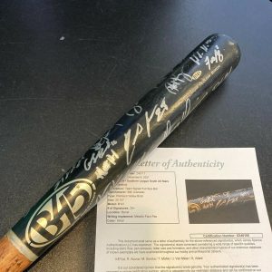 Ronald Acuna 2017 Minor League All Star Game Team Signed Game Used Bat JSA COA