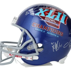 2007 New York Giants Super Bowl Champs Team Signed Full Size Helmet Steiner COA