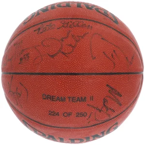 1994 Dream Team II Olympics Team USA Signed Spalding Basketball JSA COA