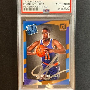 2017-18 Panini Donruss #193 Frank Ntilikina Signed Card AUTO PSA Slabbed RC Knic