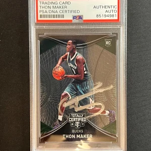 2016-17 Panini Totally Certified #109 THON MAKER Signed Card AUTO PSA/DNA Slabbe