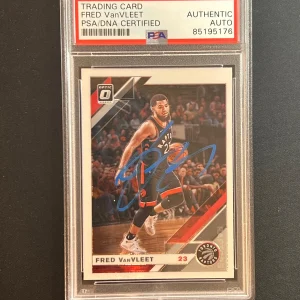 2019-20 Panini Donruss Optic #9 Fred VanVleet Signed Card AUTO PSA Slabbed Rapto