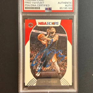 2020-21 PANINI Hoops #91 Fred VanVleet Signed Card AUTO PSA Slabbed Raptors